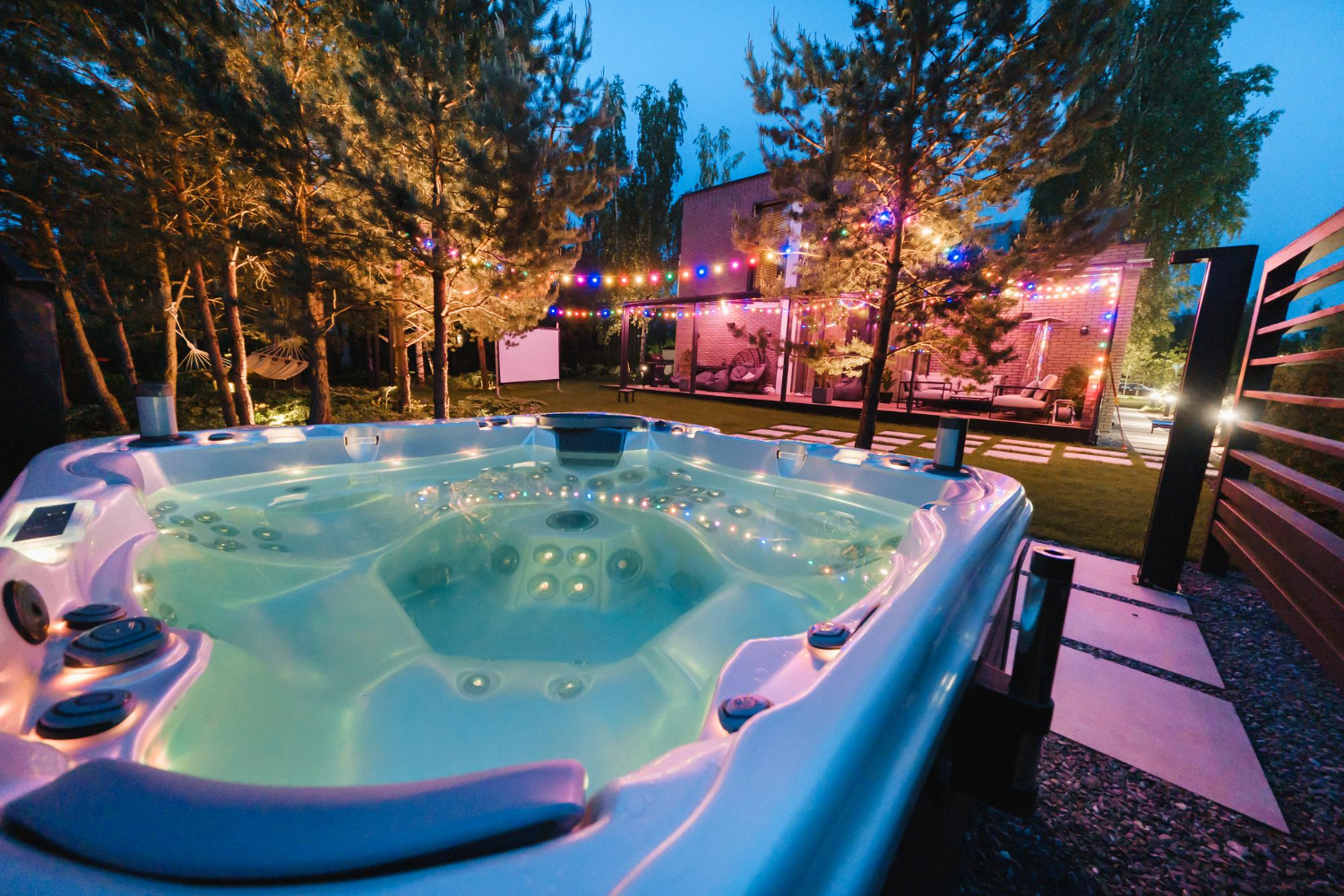 backyard jacuzzi